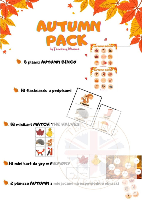 AUTUMN - vocabulary, speaking and games PACK